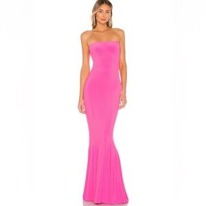 Norma Kamali x REVOLVE Strapless Fishtail Gown in Orchid Pink